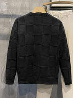 Gebreide sweater met ronde hals en stretch