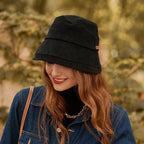 Lichte zomer bucket hat met fijne naadoptiek