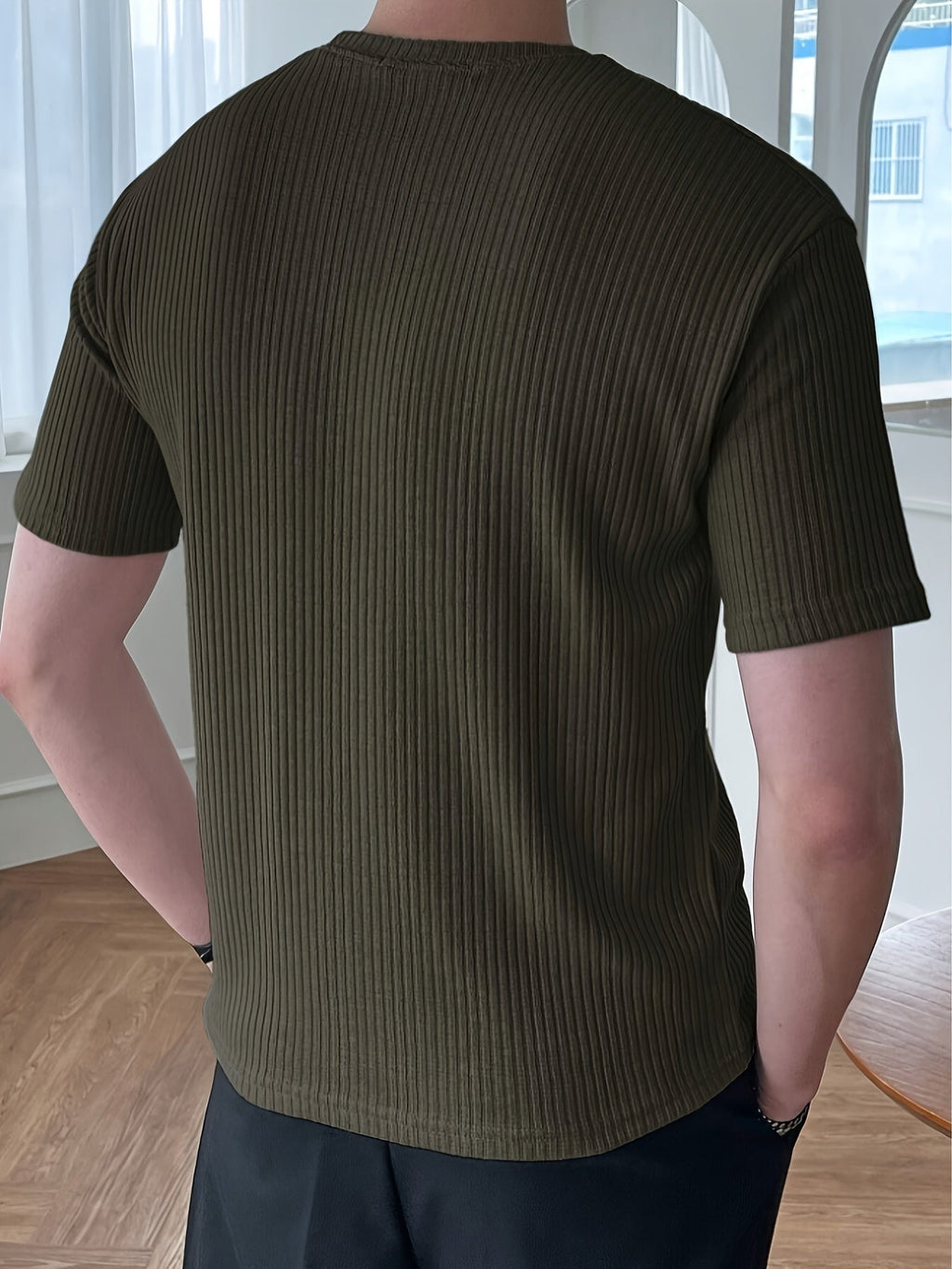 Luchtig groen heren T-shirt