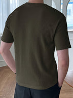 Luchtig groen heren T-shirt