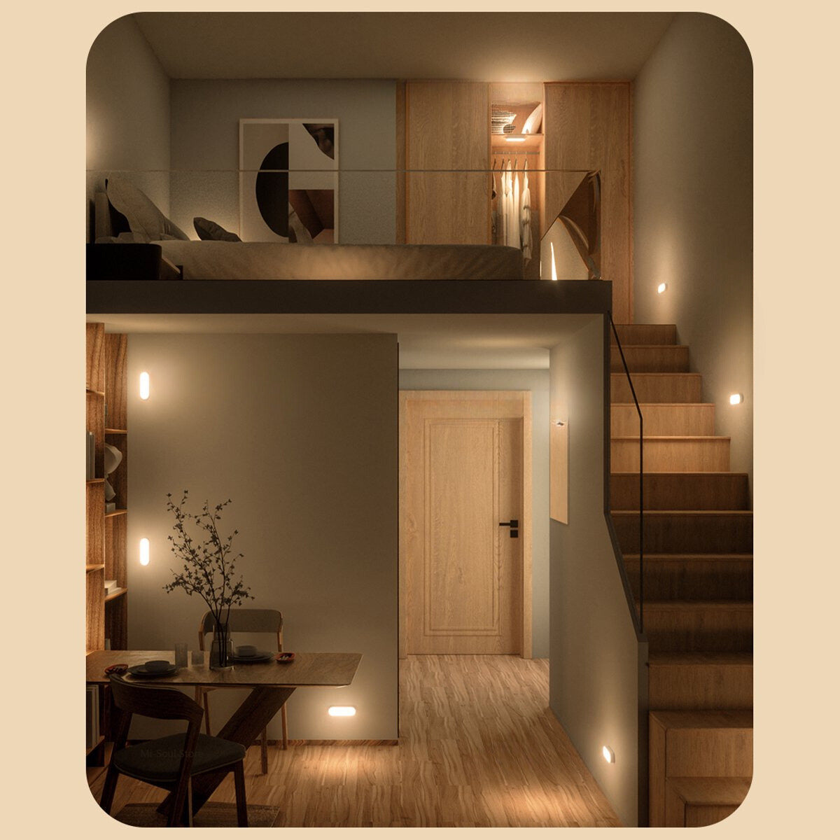 USB oplaadbare bewegingssensor wandlamp