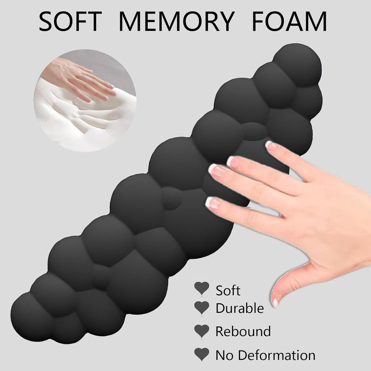 Cloud-Vormige ergonomische polssteun set met muismat & onderzetter