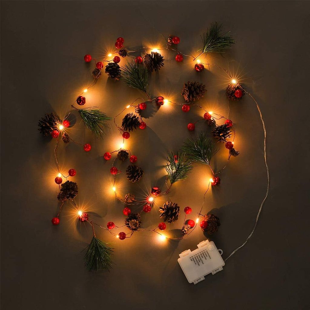 Kerstslinger met verlichting (2 m)
