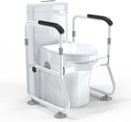 Verstelbaar toilet veiligheidsframe en handgrepen