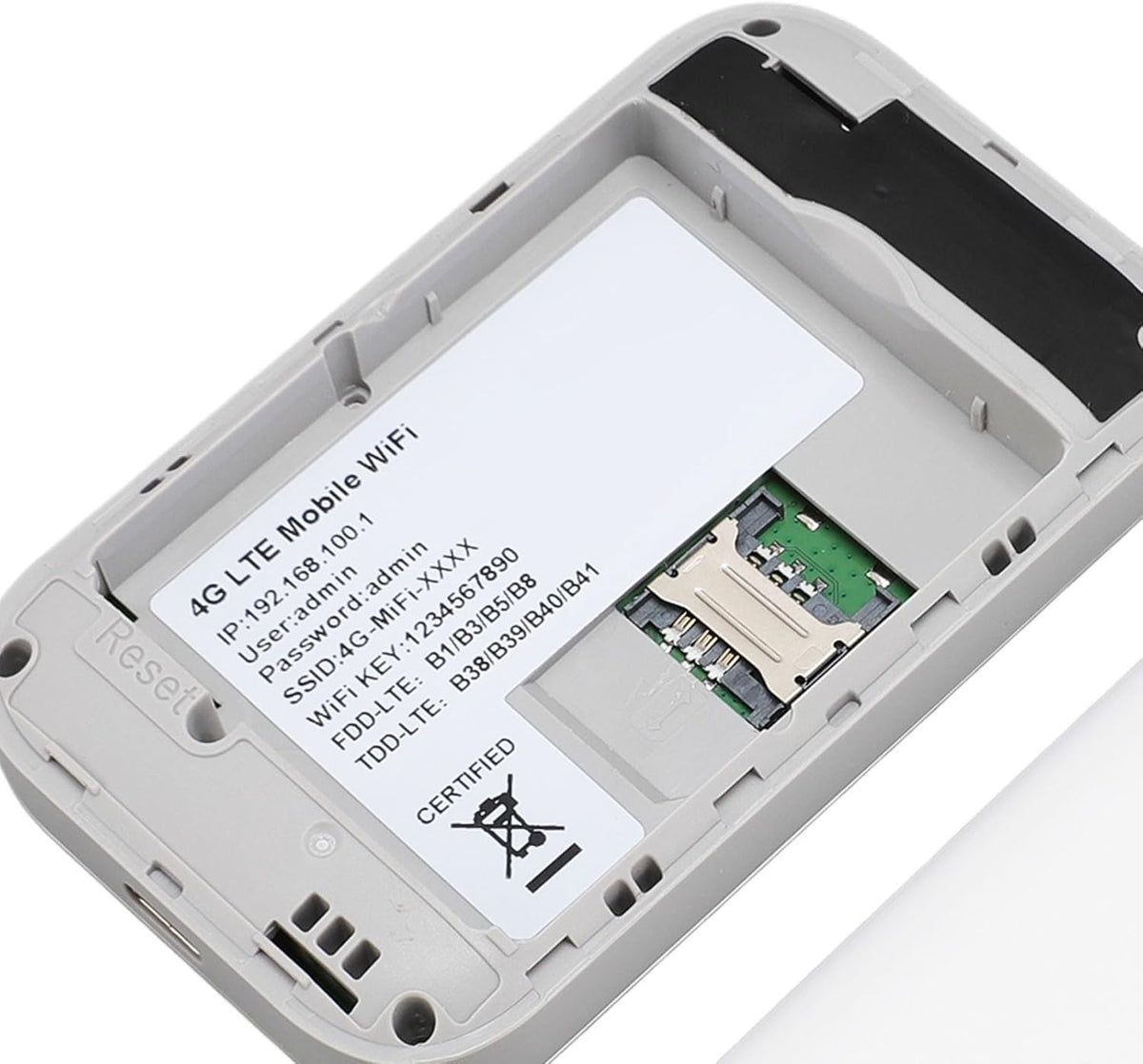 4G LTE USB wifi-hotspot modem met 300 mbps snelheid en 3000 mah batterij
