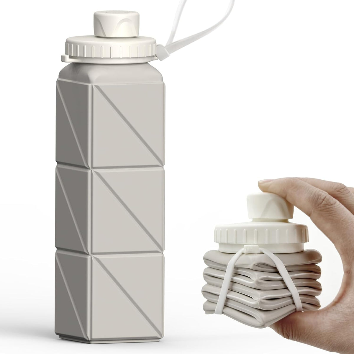 Opvouwbare siliconen waterfles van 610 ml