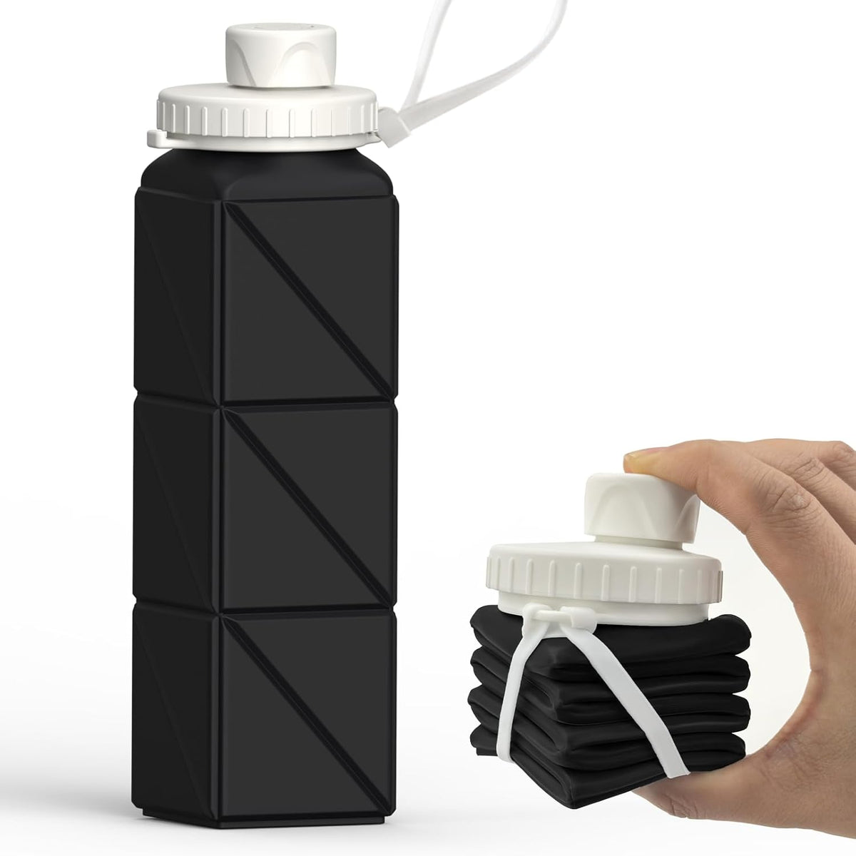 Opvouwbare siliconen waterfles van 610 ml