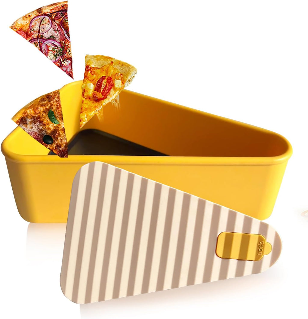 Herbruikbare pizza-opslagcontainer met 2 schalen