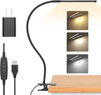 77 LED bureau klem lamp met USB voeding & flexibele gooseneck