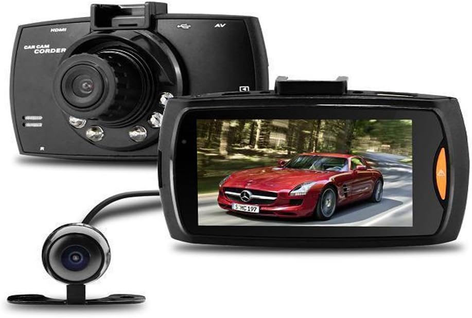 Dual lens auto dashcam G30 2.7" LCD full HD 1080P met g-sensor