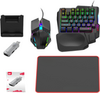 RGB gaming toetsenbord en muiscombinatie – ergonomische controller-adapterset