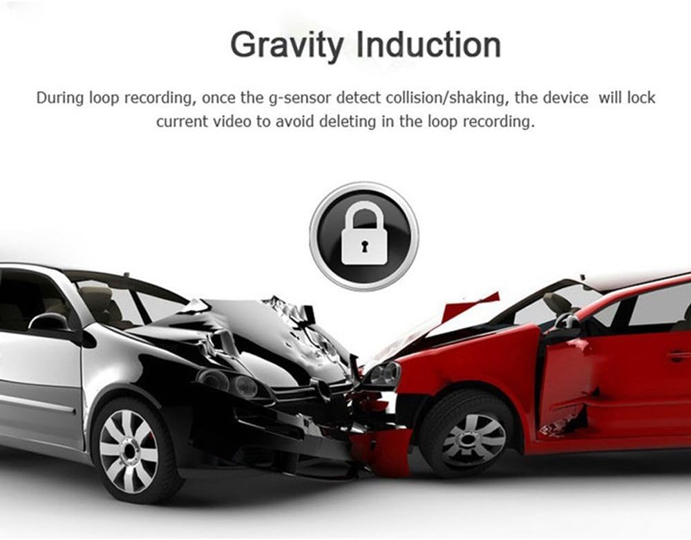 WiFi verborgen dash cam 1080P met 170° groothoek en g-sensor