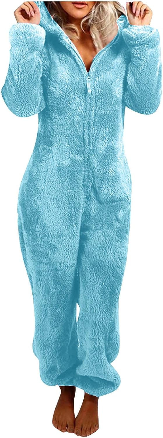 Sherpa Fuzzy Onesie met Capuchon