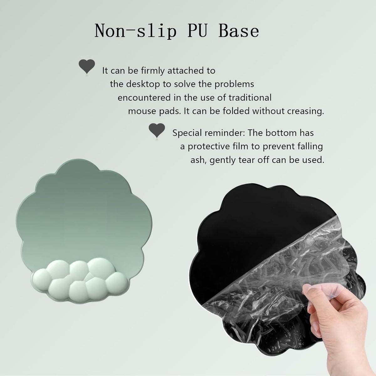 Cloud-Vormige ergonomische polssteun set met muismat & onderzetter