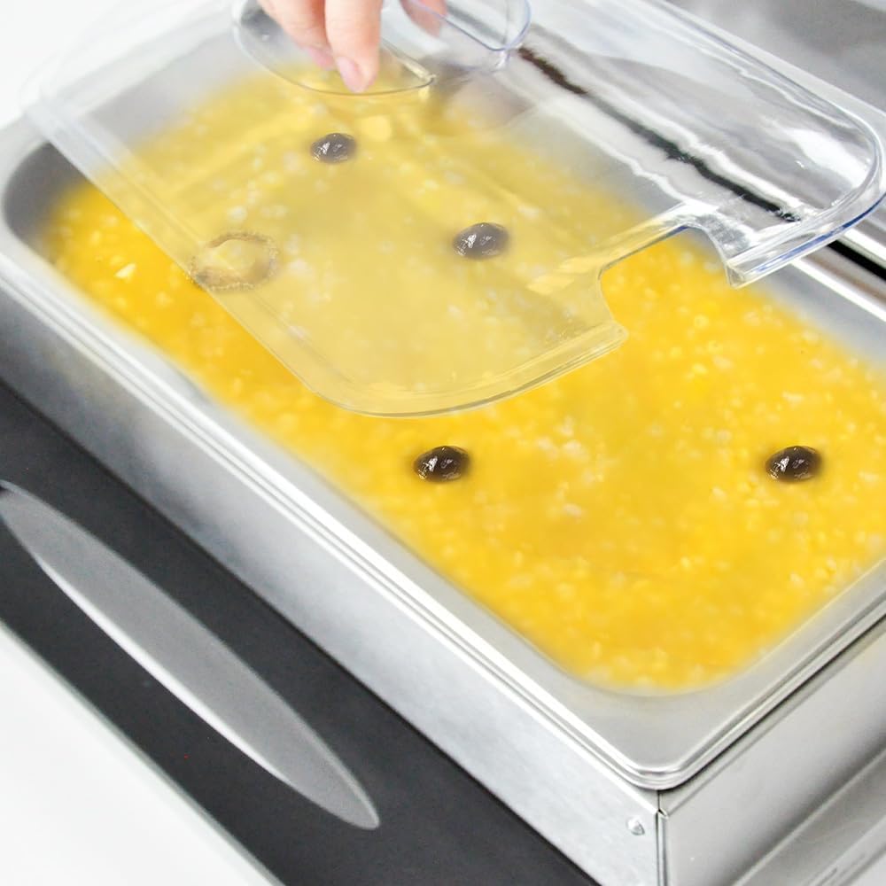 Elektrische buffetvoedselwarmer met 3 × 2,5L schalen & temperatuurregeling