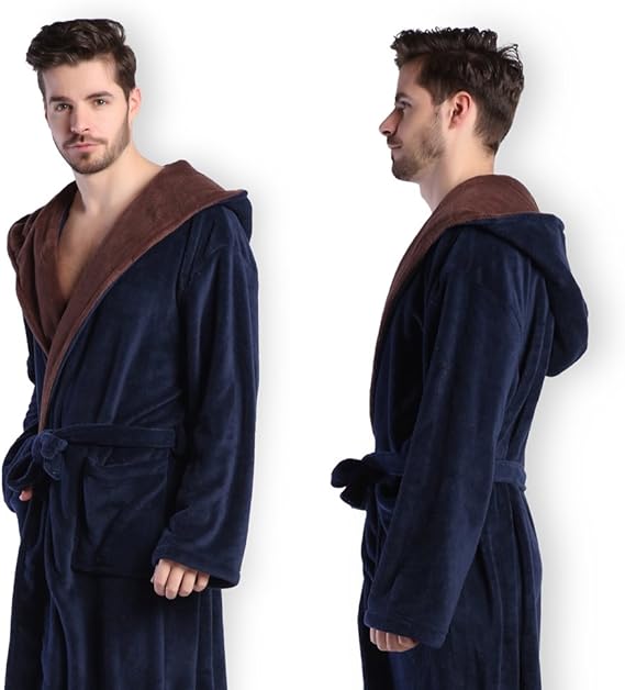 Heren badjas met capuchon