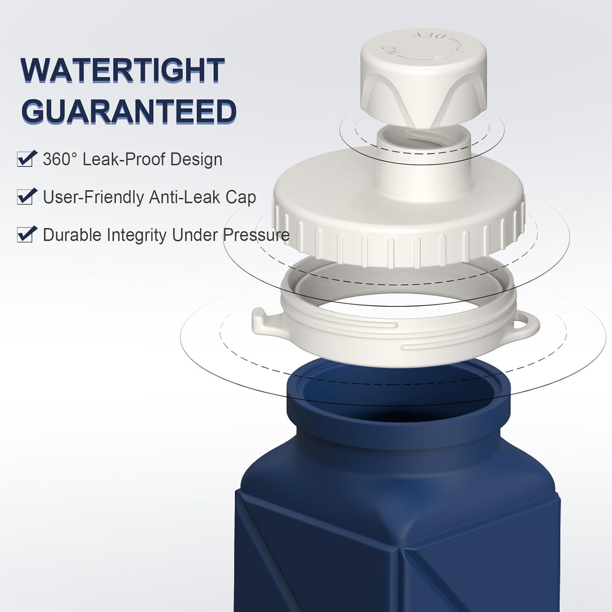 Opvouwbare siliconen waterfles van 610 ml
