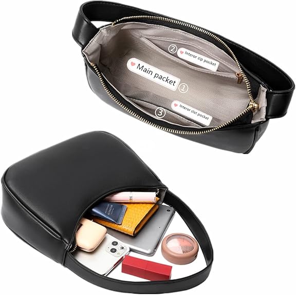 Mini hobo tas met rits