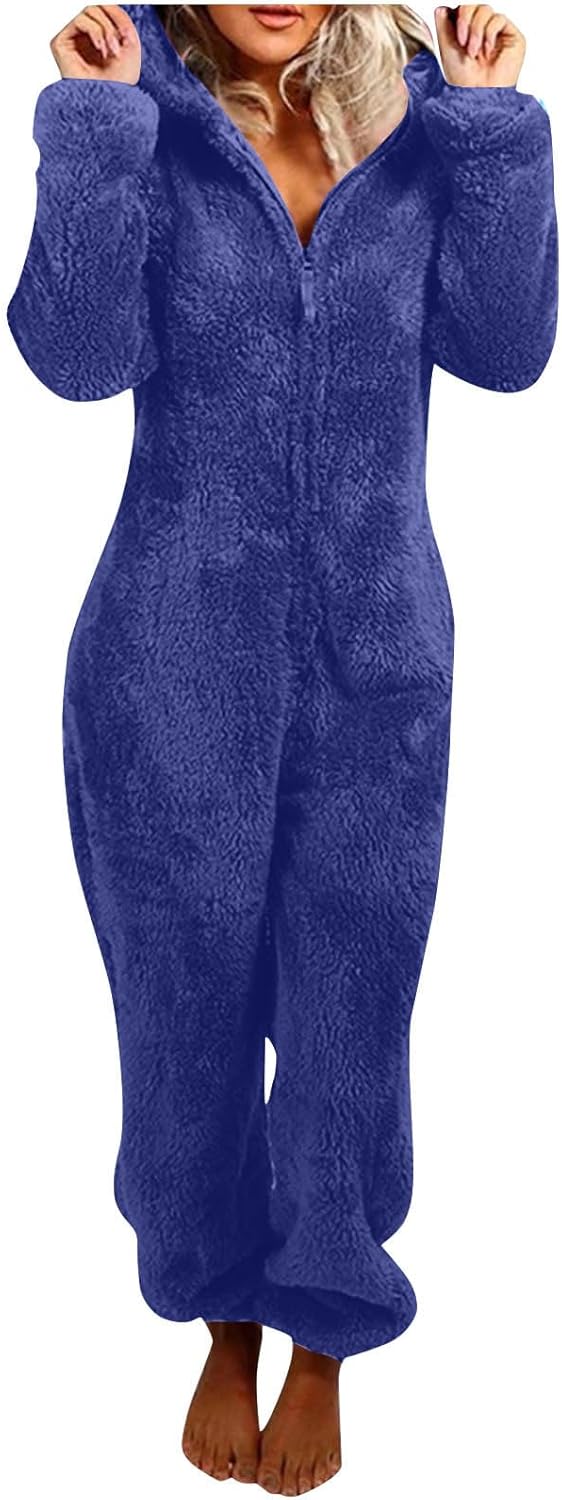 Sherpa Fuzzy Onesie met Capuchon
