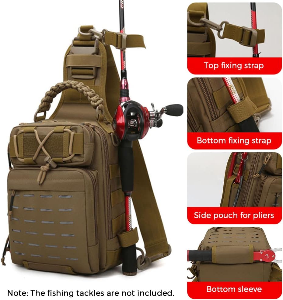 Visslingtas met multi-pocket aasopslag