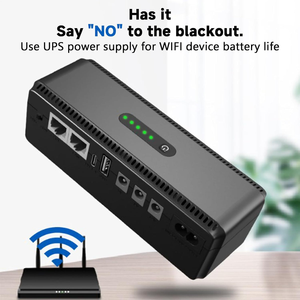 UPS backup battery 10400 mah compact supply
