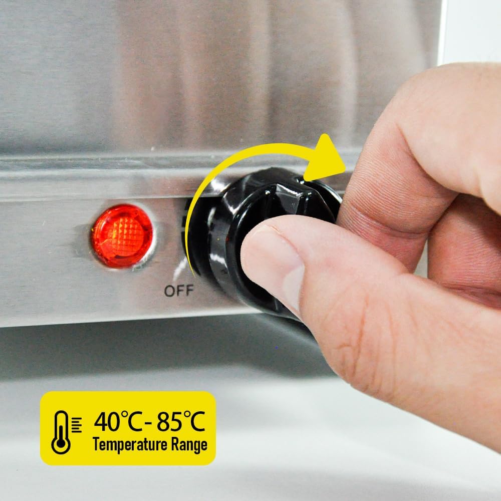 Elektrische buffetvoedselwarmer met 3 × 2,5L schalen & temperatuurregeling — afbeelding 26