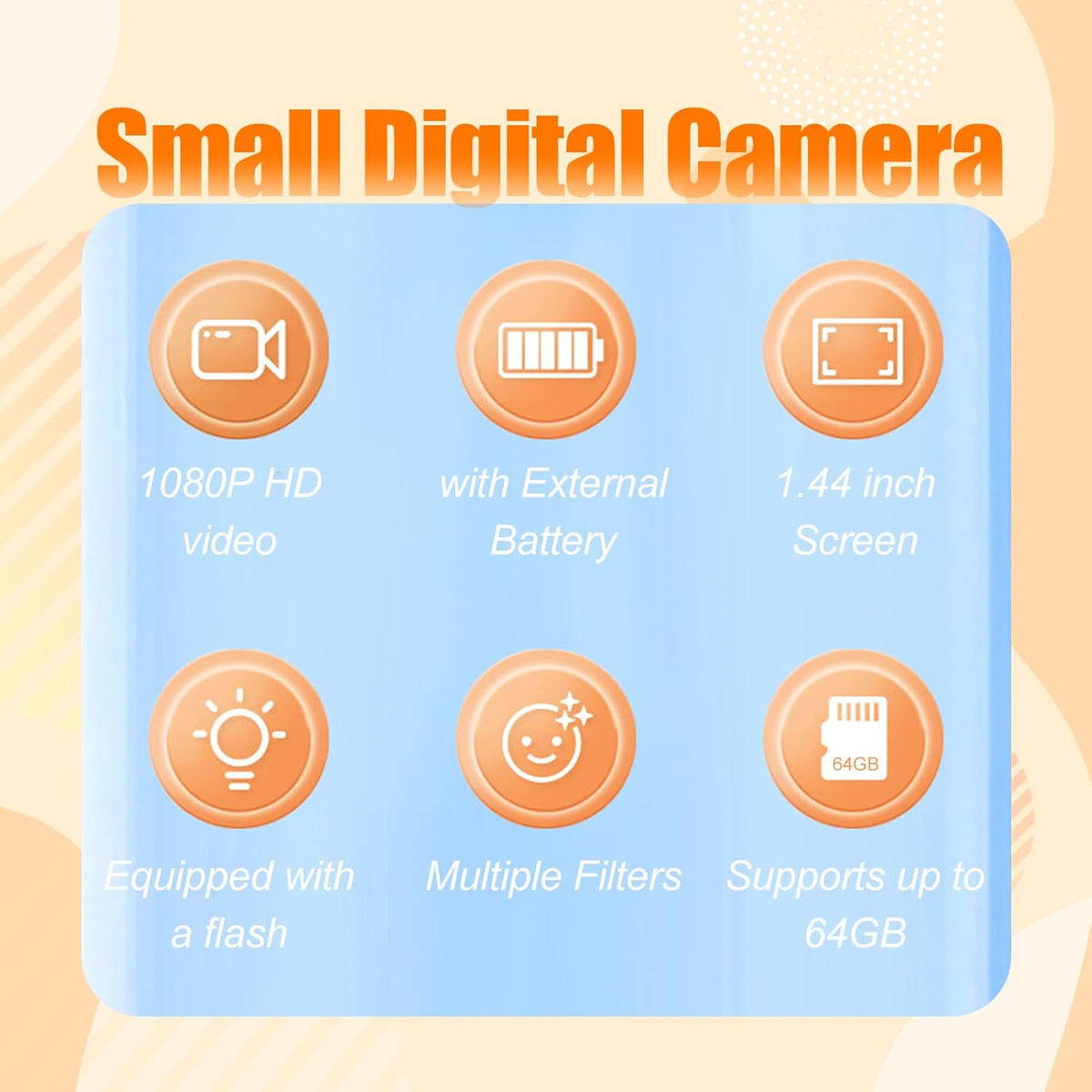 Mini sleutelhanger digitale camera met 1080P video en retro ontwerp