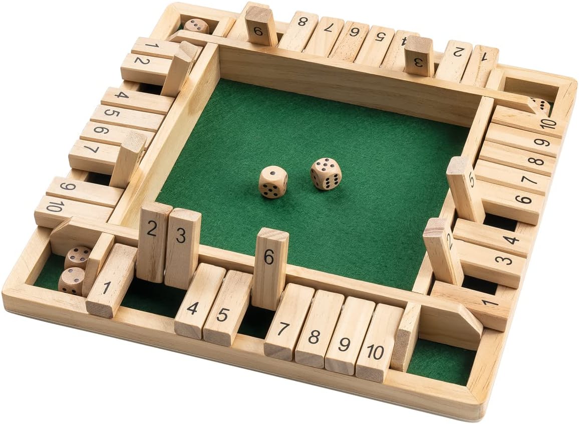 Houten dobbelstenen bordspel
