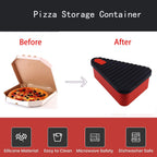 Herbruikbare pizza-opslagcontainer met 2 schalen