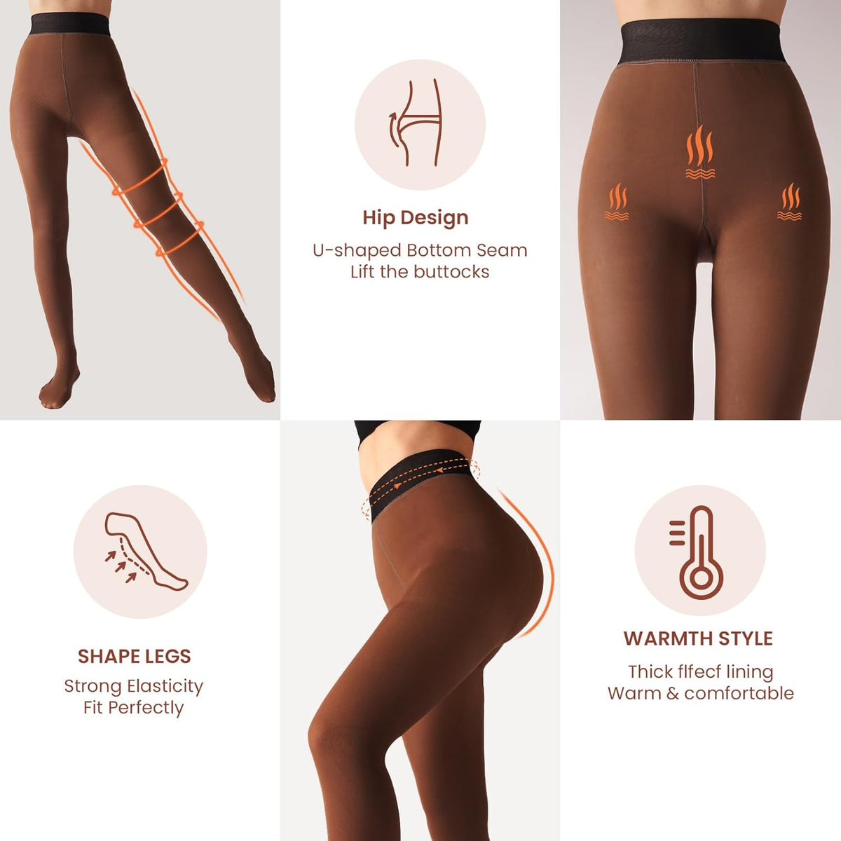 Fleecegevoerde panty