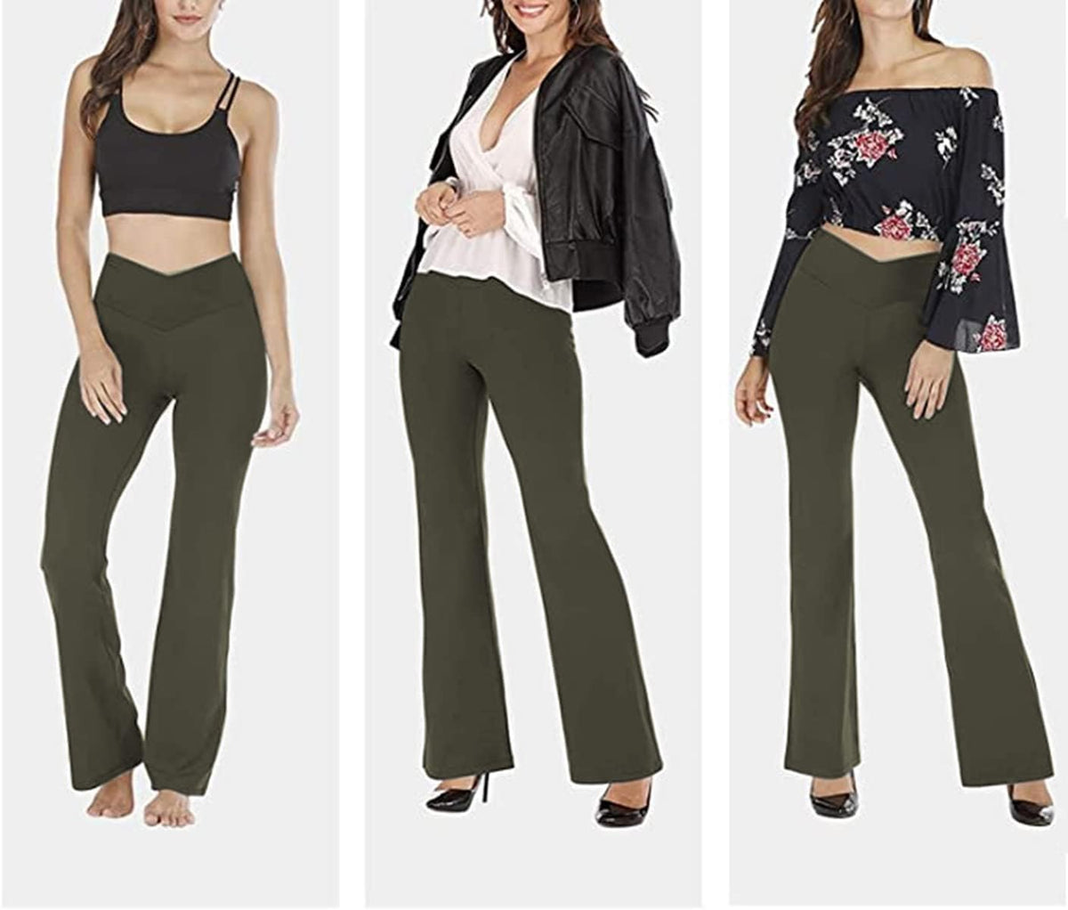 Flared yoga leggings