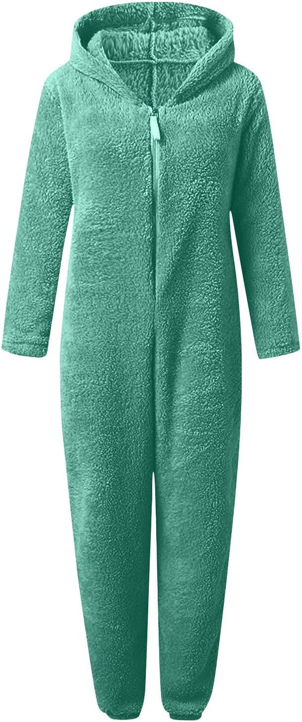 Sherpa Fuzzy Onesie met Capuchon