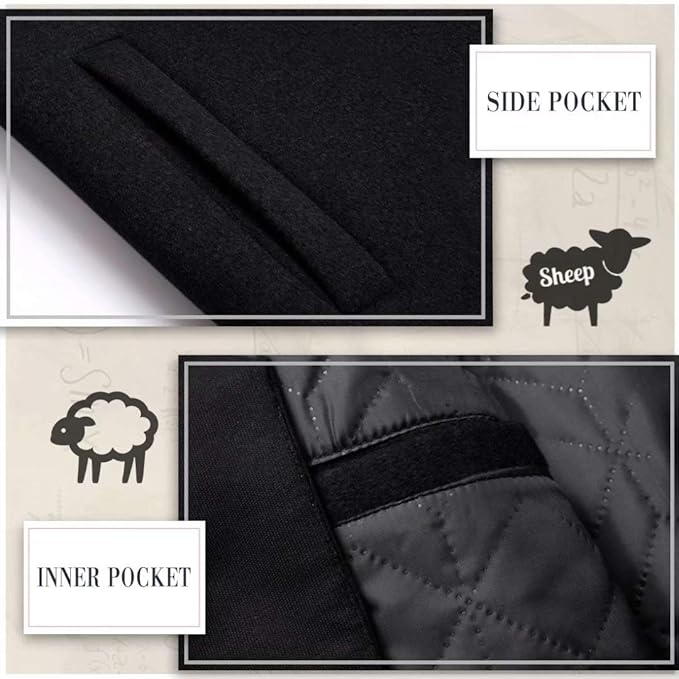 Heren winter trenchcoat van wolmix