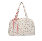 Bow duffle bag – grote canvas weekendtas met lintenaccent