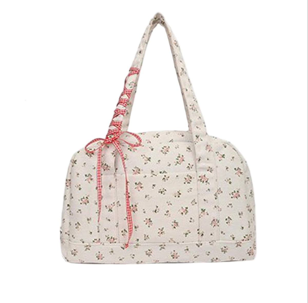 Bow duffle bag – grote canvas weekendtas met lintenaccent