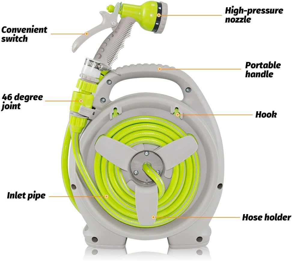 Compacte tuinslanghaspel set met 15m slang