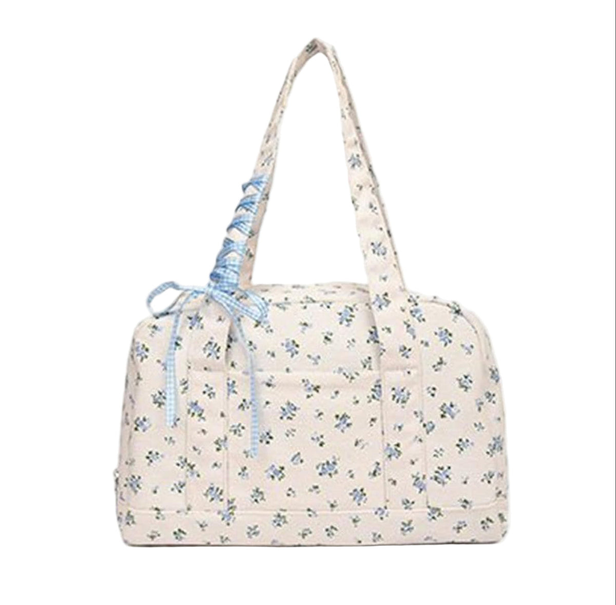 Bow duffle bag – grote canvas weekendtas met lintenaccent