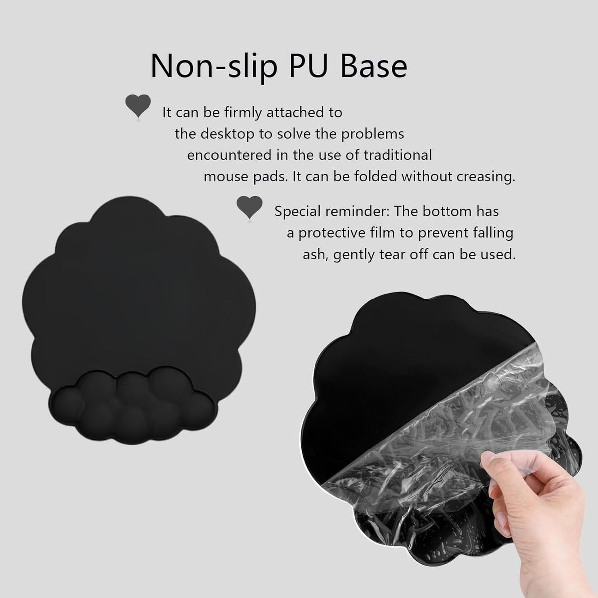 Cloud-Vormige ergonomische polssteun set met muismat & onderzetter — afbeelding 27