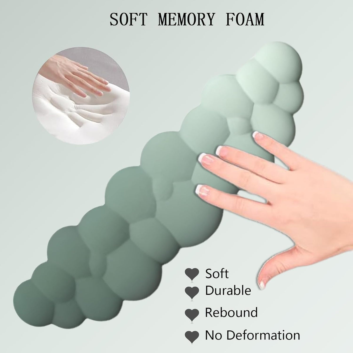 Cloud-Vormige ergonomische polssteun set met muismat & onderzetter