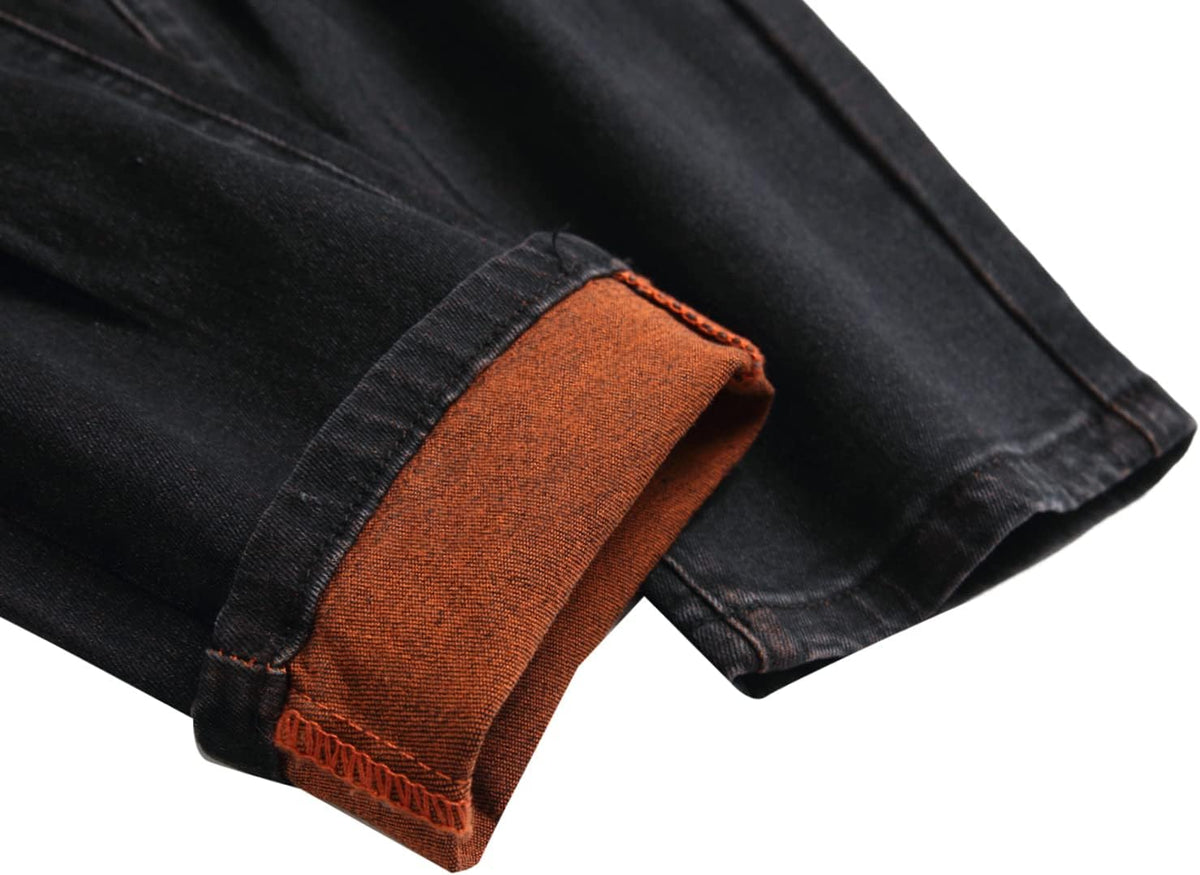 Heren slim-fit ripped jeans