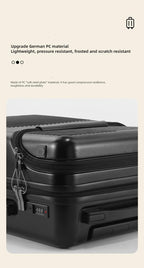 Hard shell handbagagekoffer met bekerhouder, USB-poort & TSA-slot