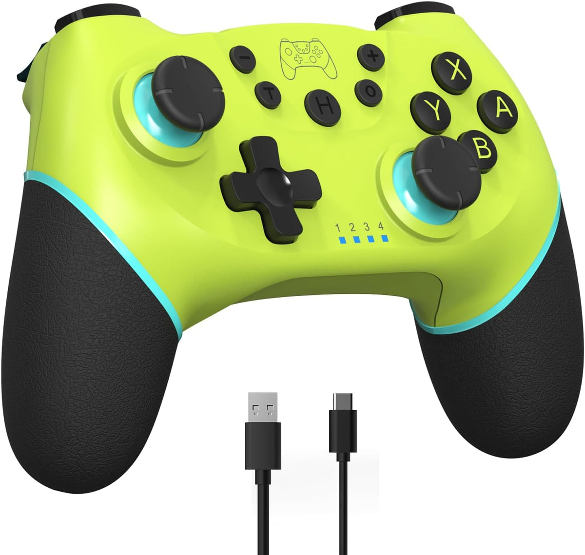 Draadloze switch-controller met hall effect joysticks en turbo-functie
