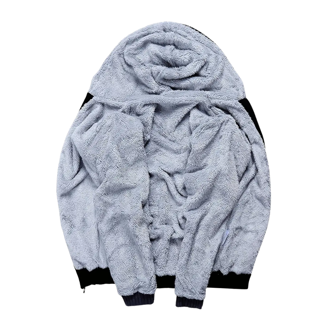 Gevoerde heren hoodie met sherpa-fleece