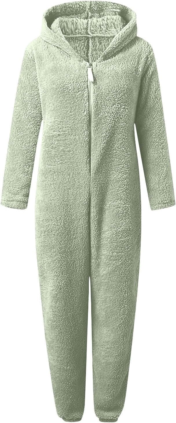 Sherpa Fuzzy Onesie met Capuchon