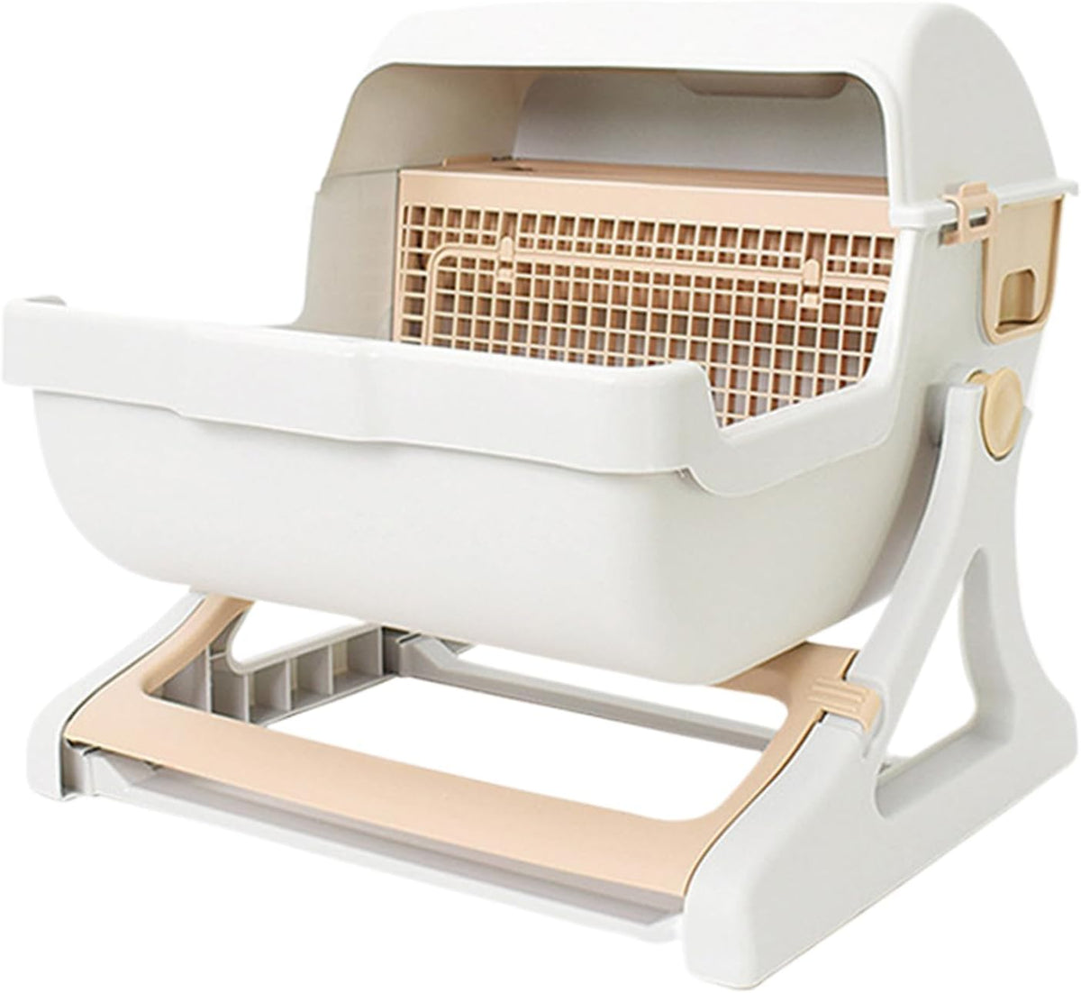 Automatische geurloze kattenbak met open-top ontwerp