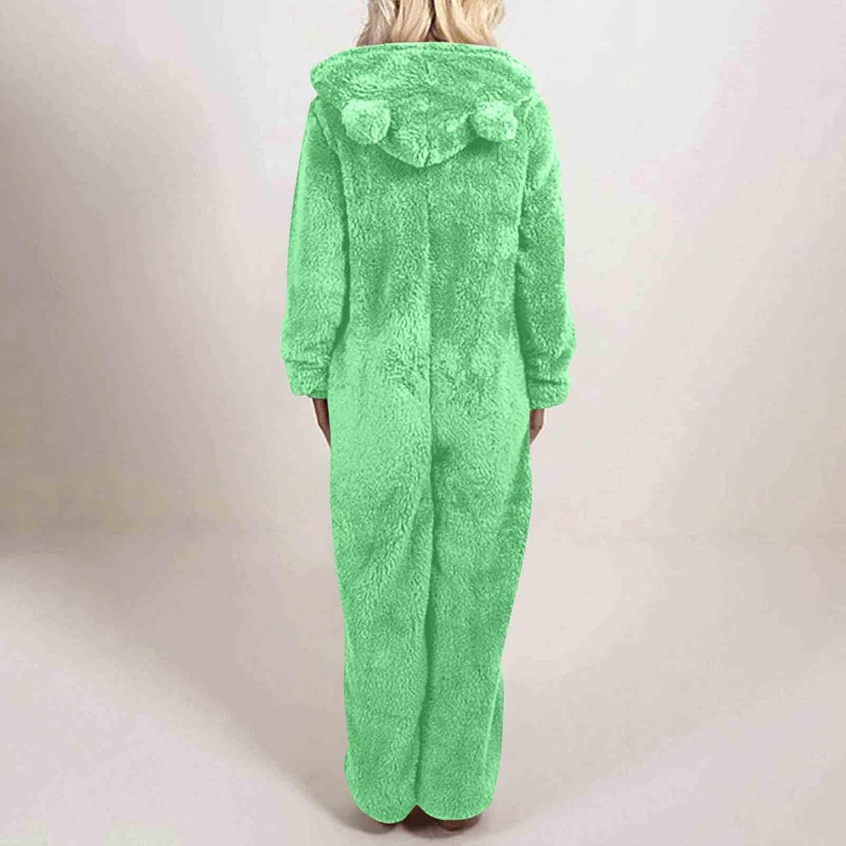 Sherpa Fuzzy Onesie met Capuchon