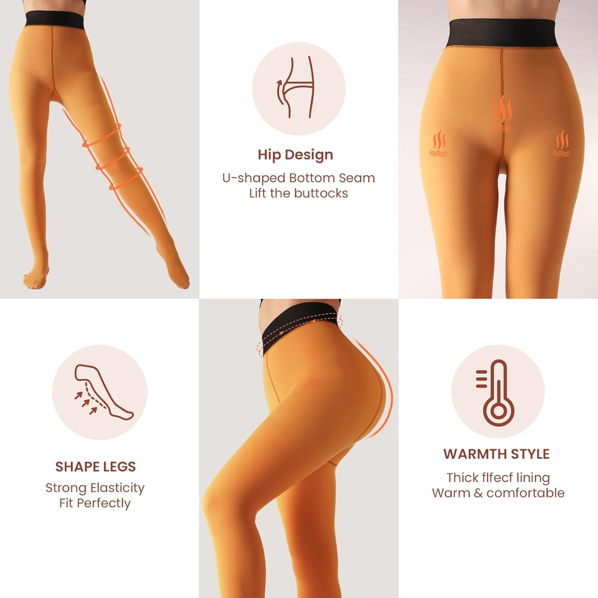 Fleecegevoerde panty