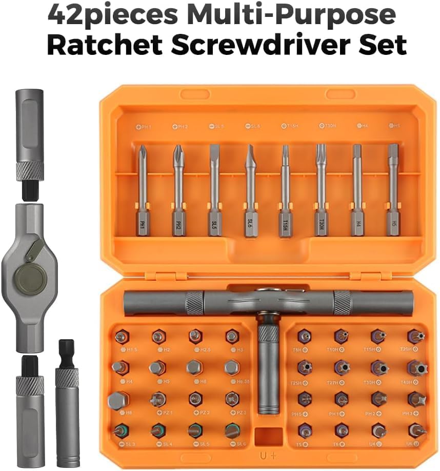 42-in-1 magnetische schroevendraaierset – precisie reparatieset met bits