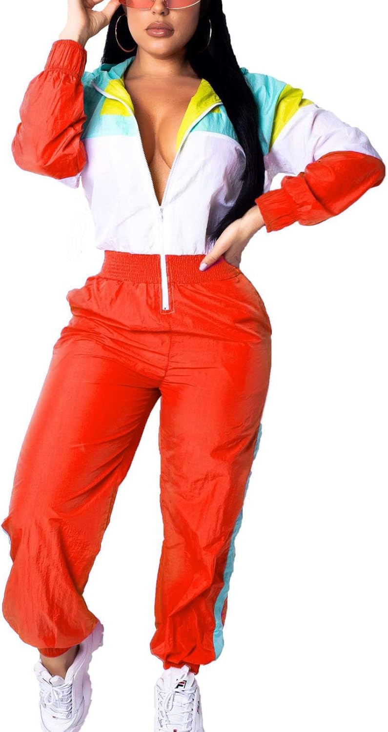 Retro dames windbreaker jumpsuit