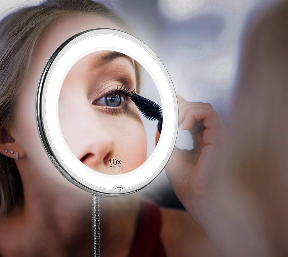 LED vergrootspiegel met flexibele zwanenhals
